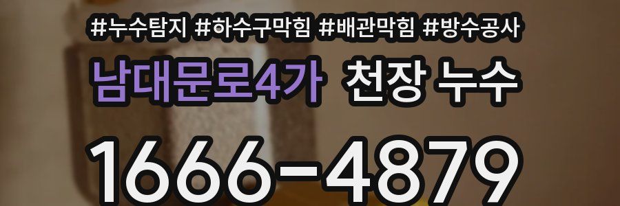 남대문로4가 천장 누수