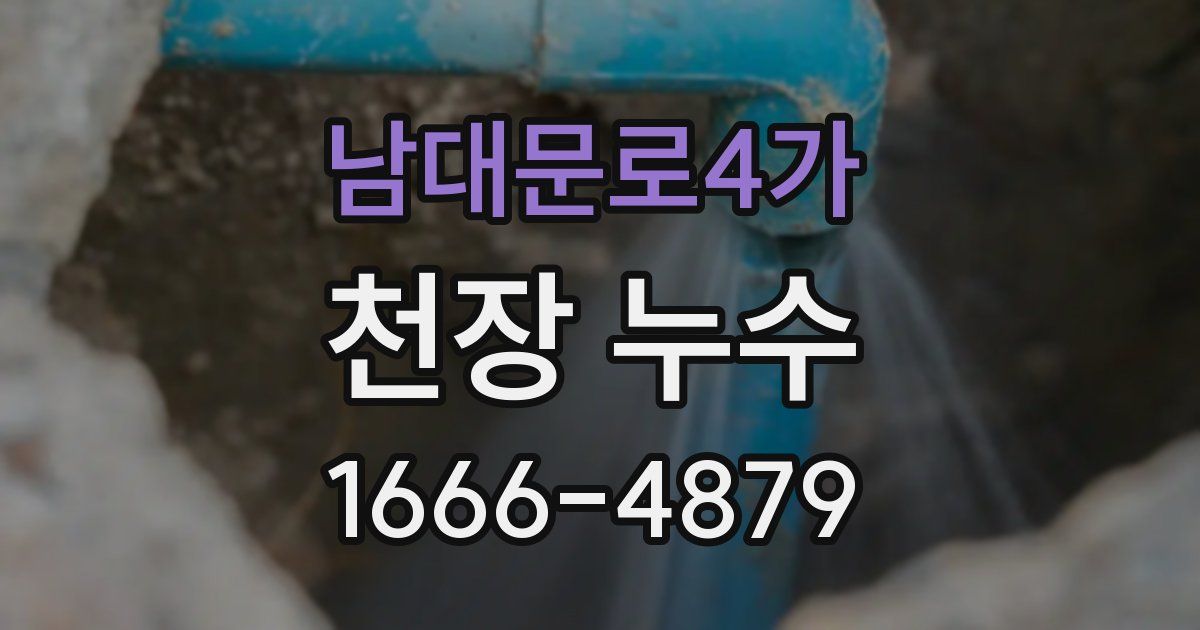 남대문로4가 천장 누수