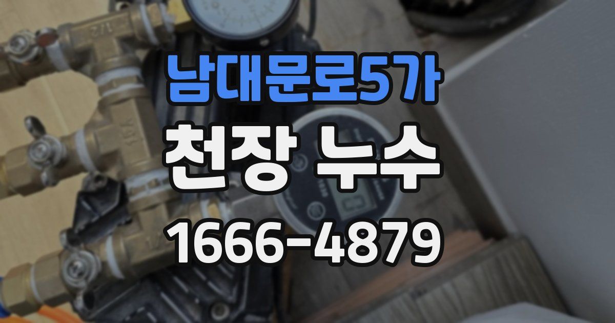 남대문로5가 천장 누수