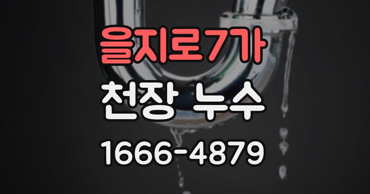 을지로7가 천장 누수