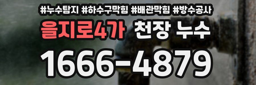 을지로4가 천장 누수