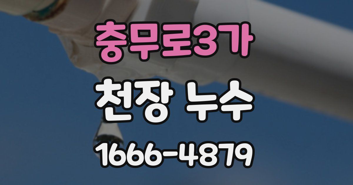 충무로3가 천장 누수