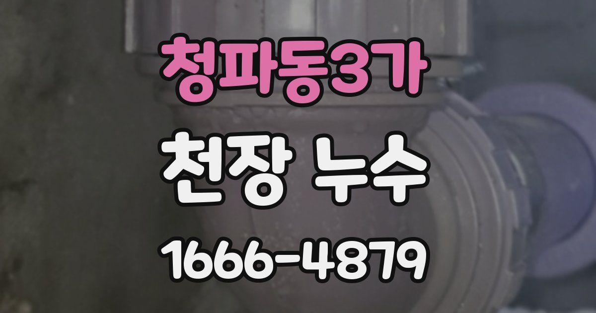 청파동3가 천장 누수