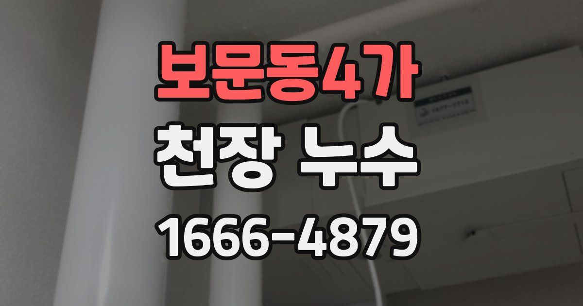 보문동4가 천장 누수