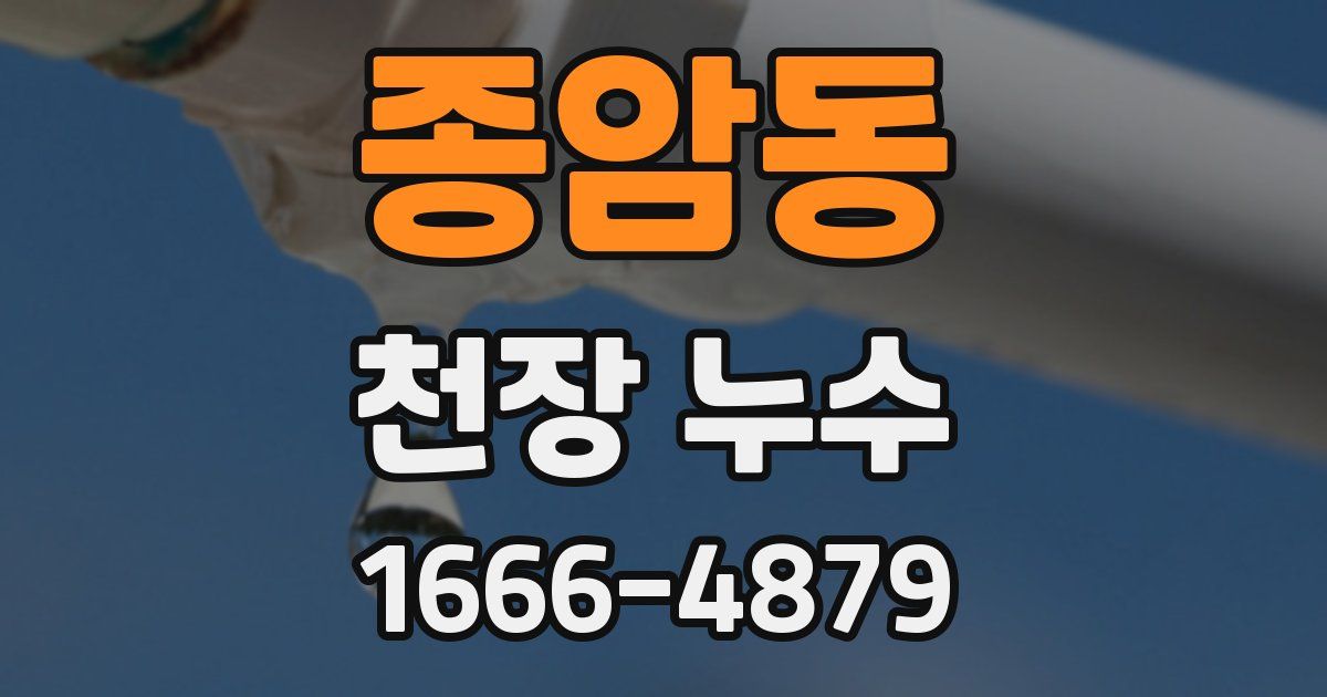 종암동 천장 누수
