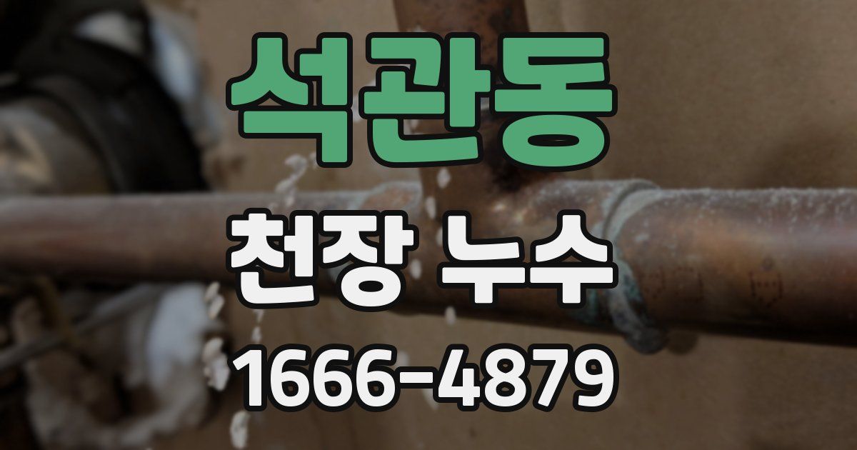 석관동 천장 누수