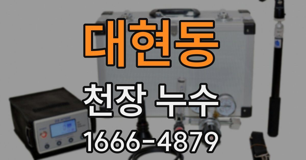 대현동 천장 누수