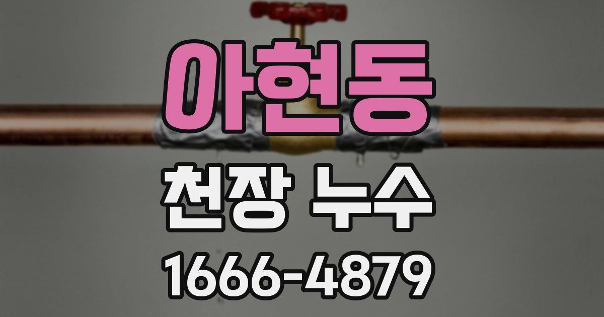 아현동 천장 누수