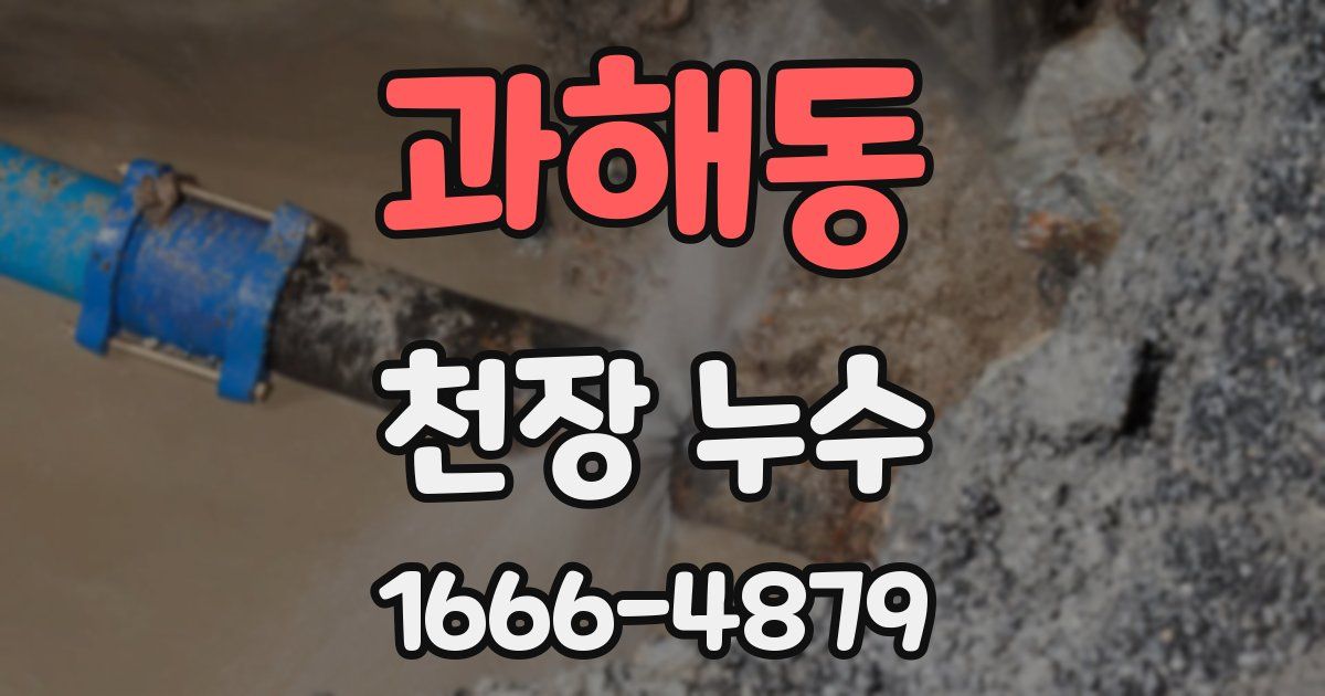 과해동 천장 누수
