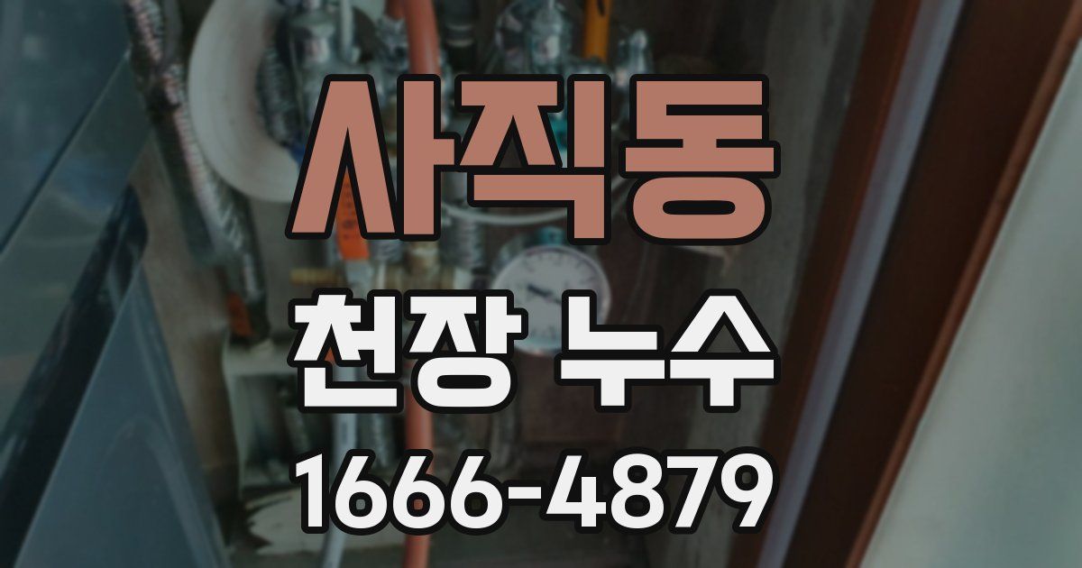 사직동 천장 누수
