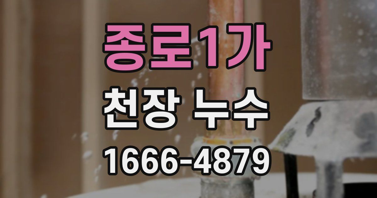 종로1가 천장 누수