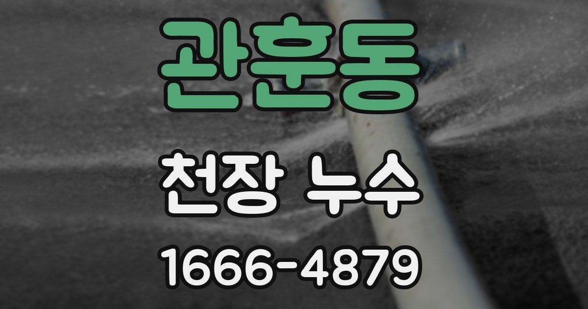 관훈동 천장 누수