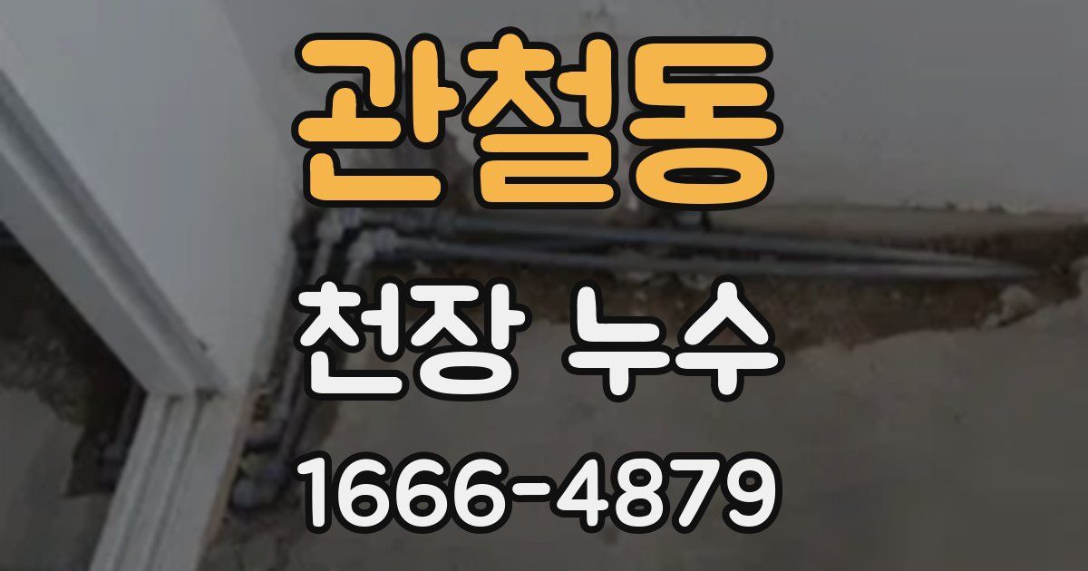 관철동 천장 누수