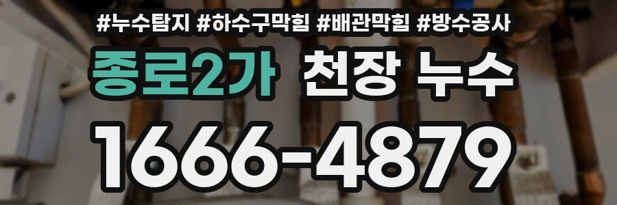 종로2가 천장 누수
