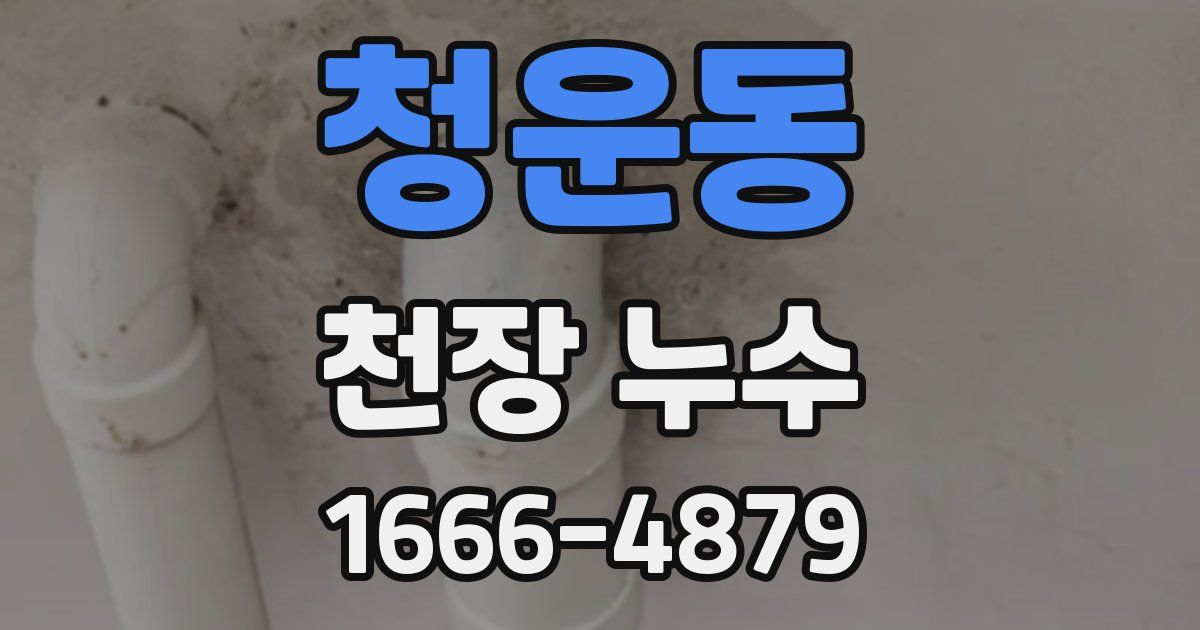 청운동 천장 누수