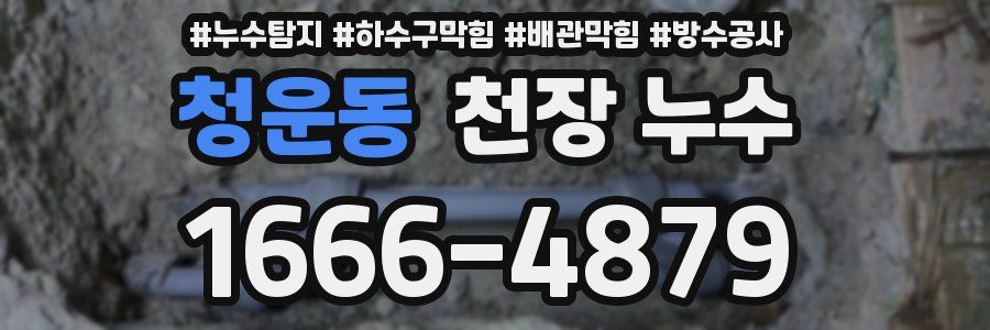청운동 천장 누수