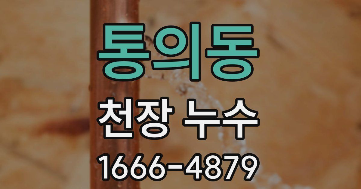 통의동 천장 누수
