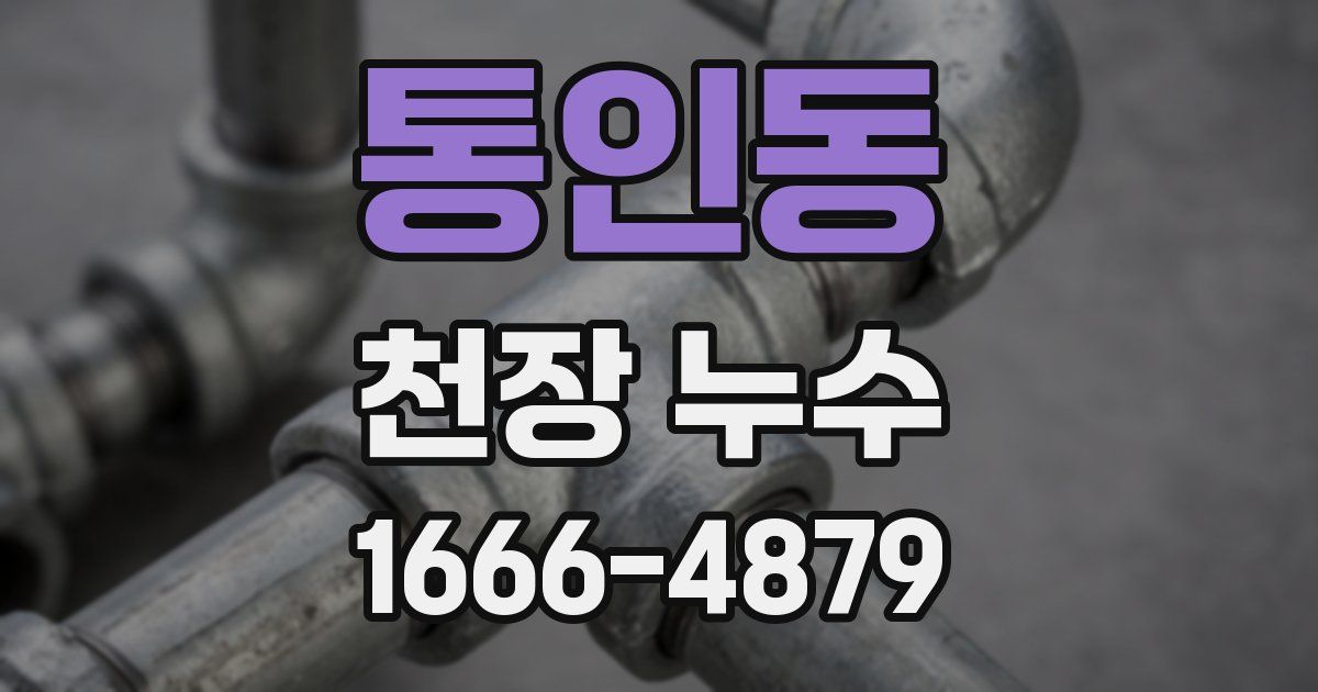통인동 천장 누수