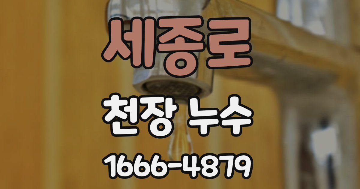 세종로 천장 누수