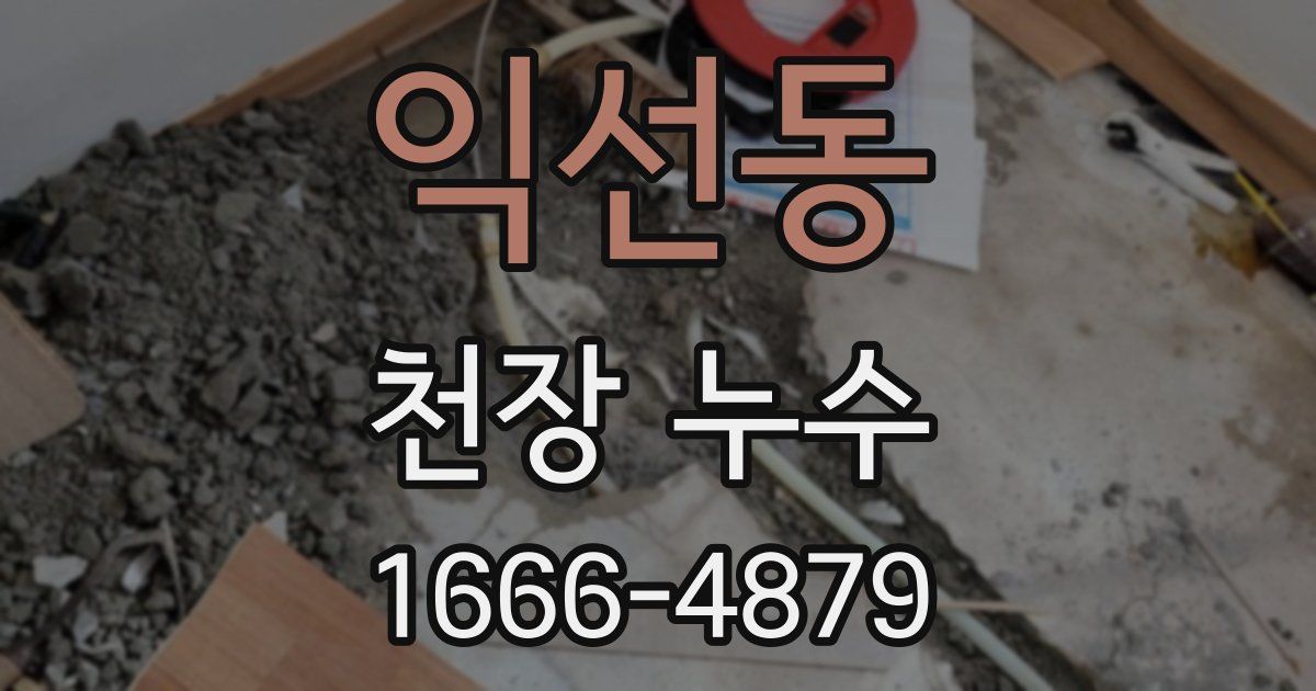 익선동 천장 누수