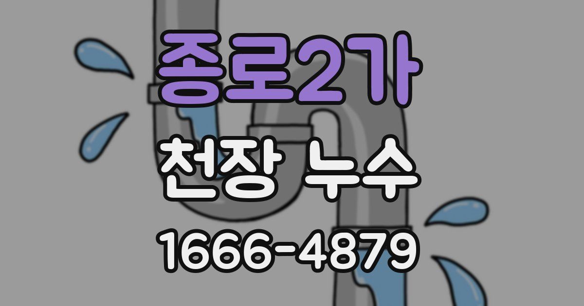 종로2가 천장 누수