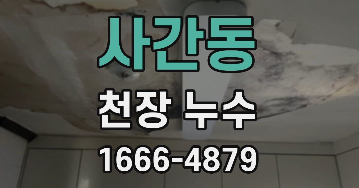 사간동 천장 누수