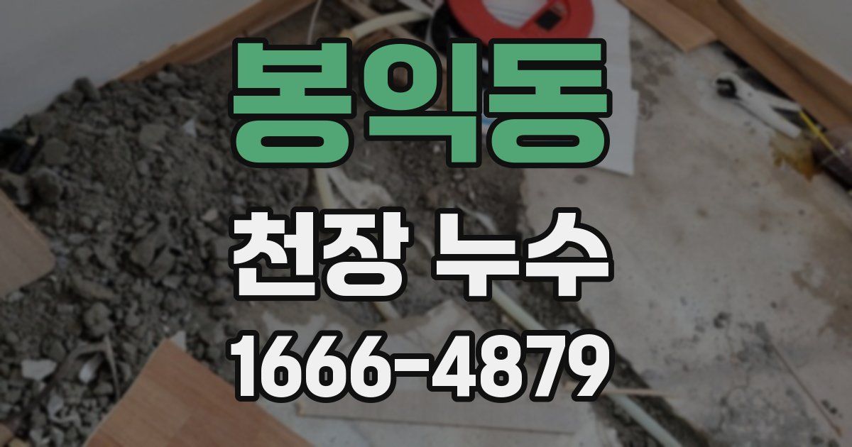 봉익동 천장 누수