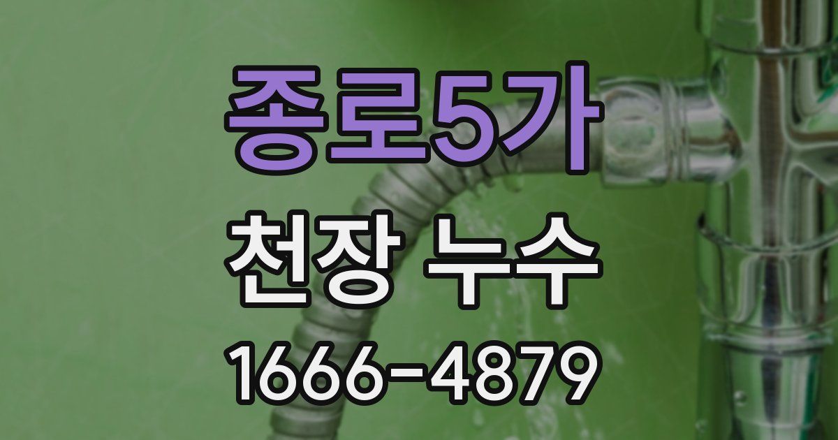 종로5가 천장 누수