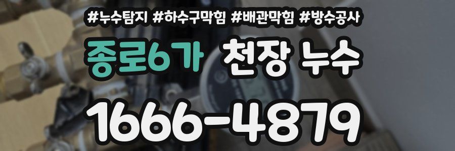 종로6가 천장 누수