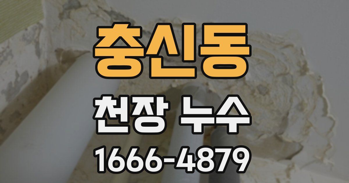 충신동 천장 누수