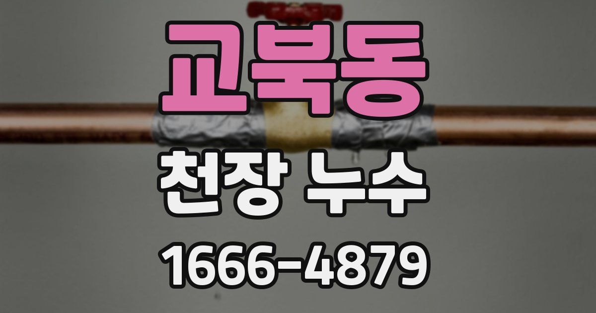 교북동 천장 누수