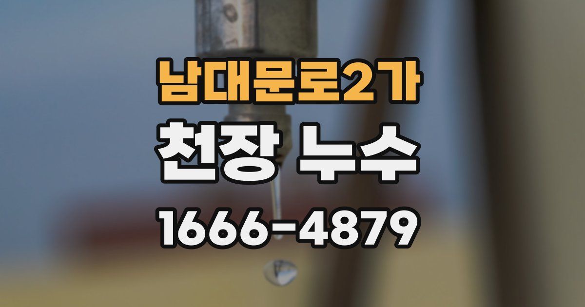 남대문로2가 천장 누수
