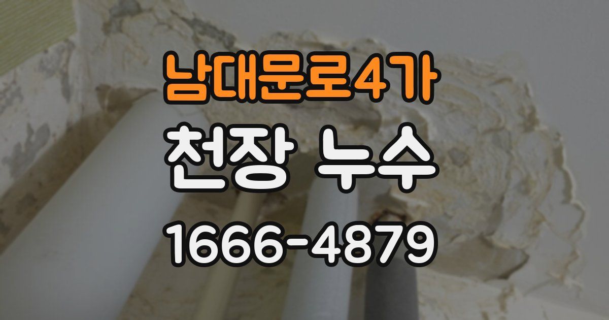 남대문로4가 천장 누수