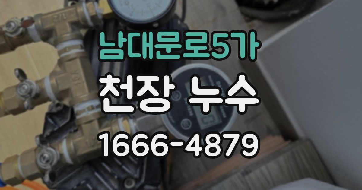 남대문로5가 천장 누수