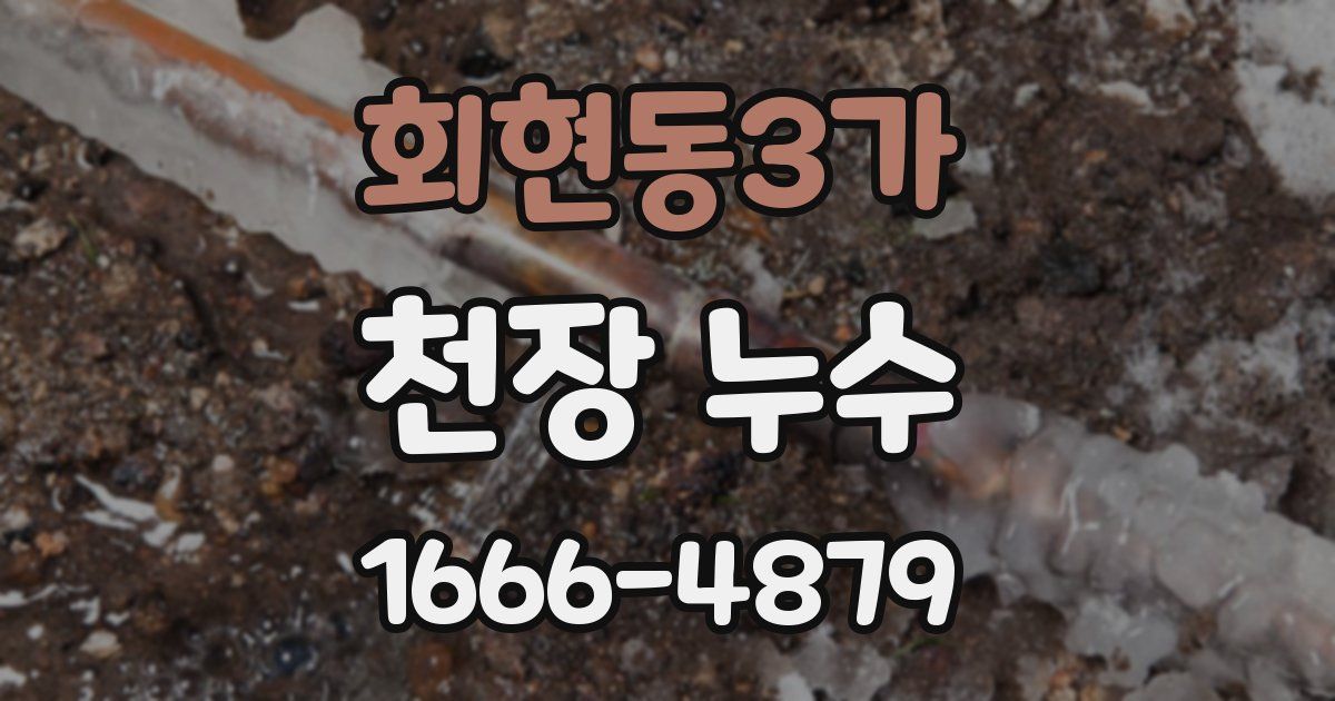 회현동3가 천장 누수