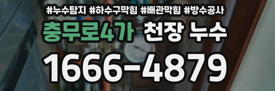 충무로4가 천장 누수