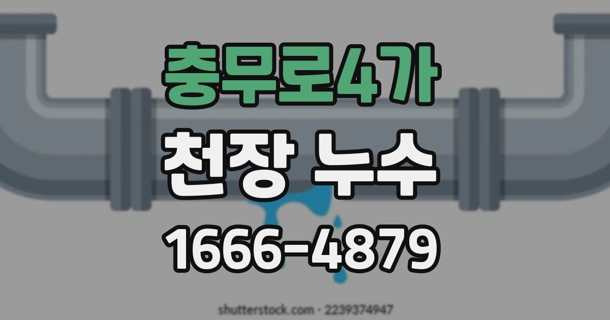 충무로4가 천장 누수
