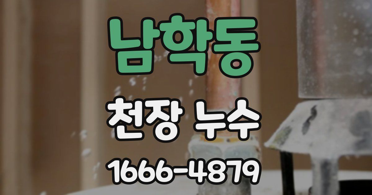 남학동 천장 누수