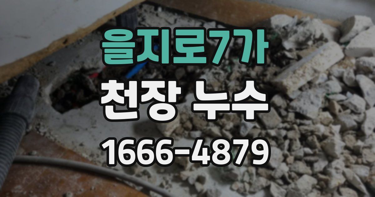 을지로7가 천장 누수