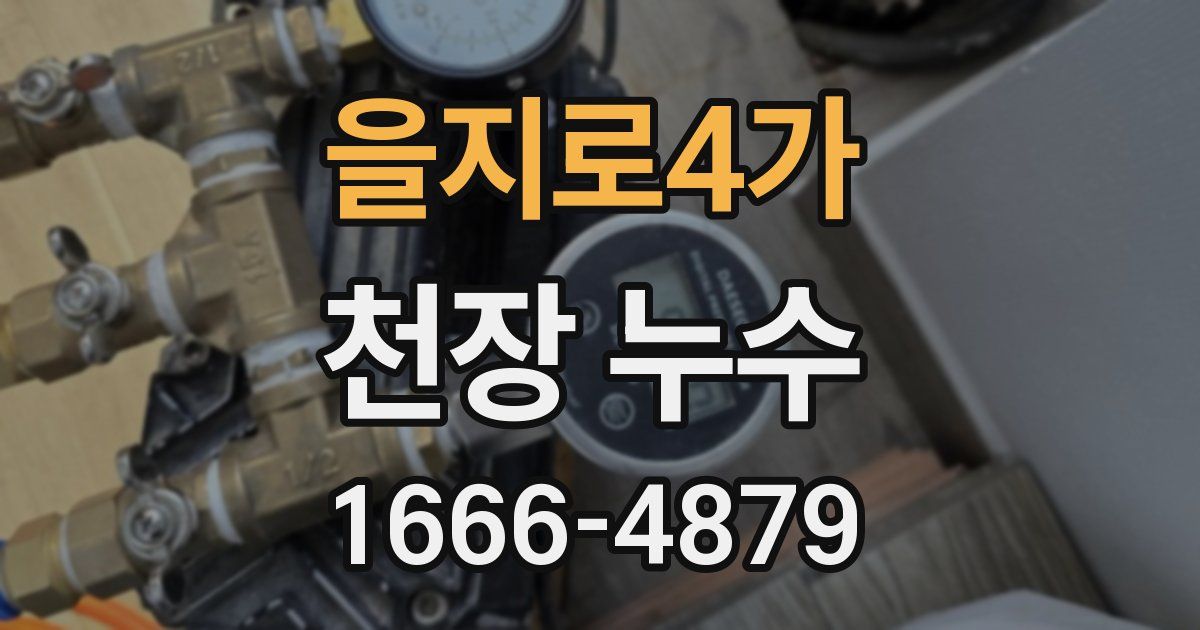 을지로4가 천장 누수