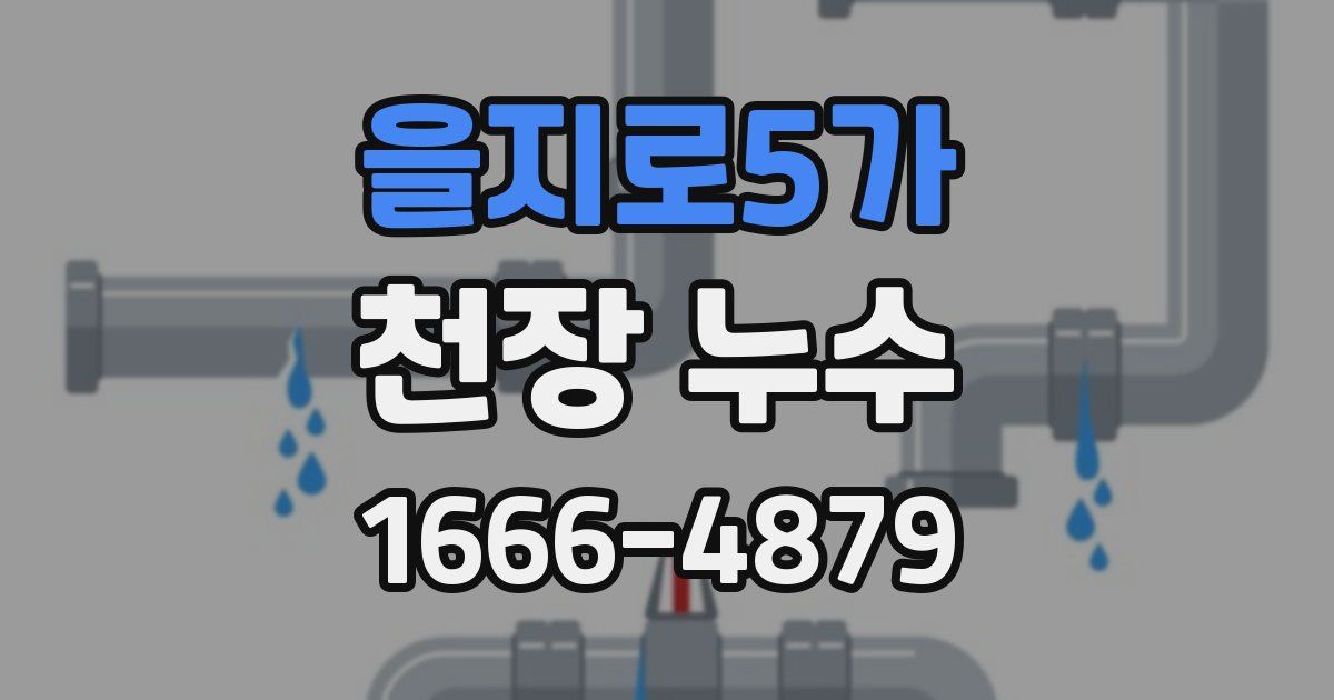 을지로5가 천장 누수