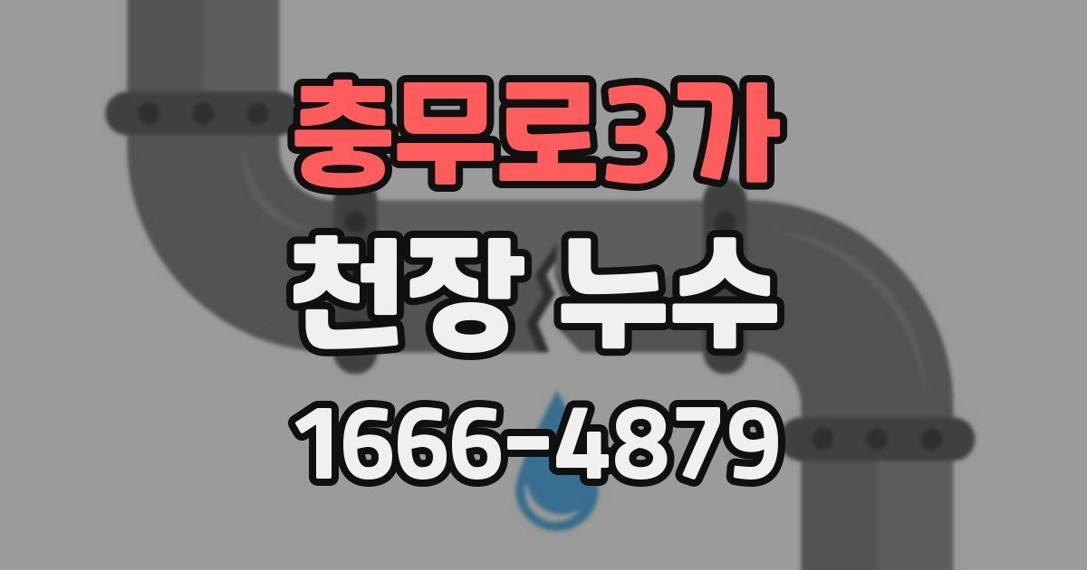 충무로3가 천장 누수