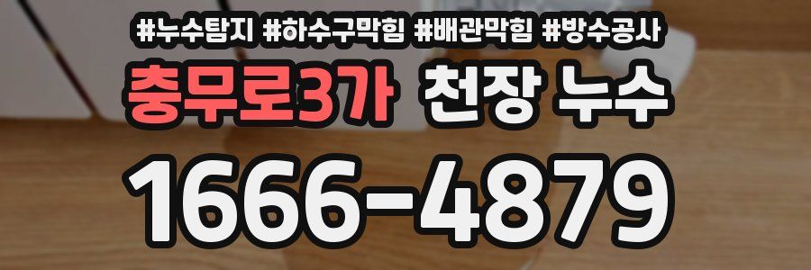 충무로3가 천장 누수