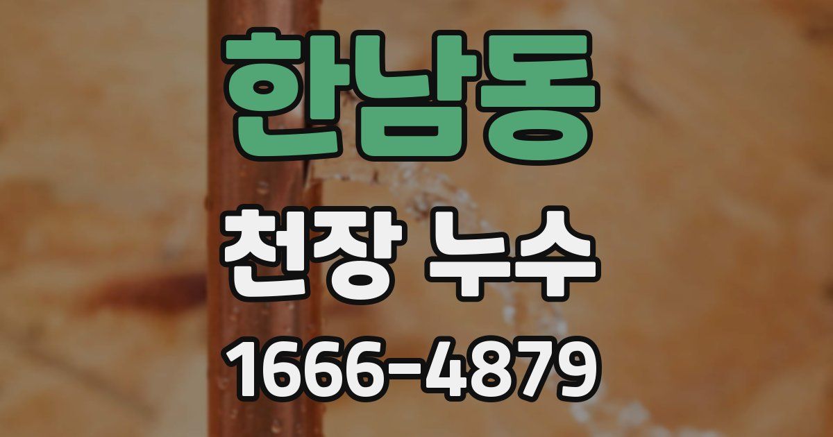 한남동 천장 누수