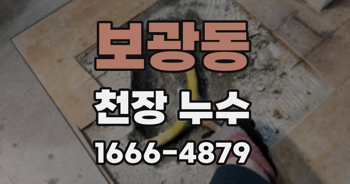 보광동 천장 누수