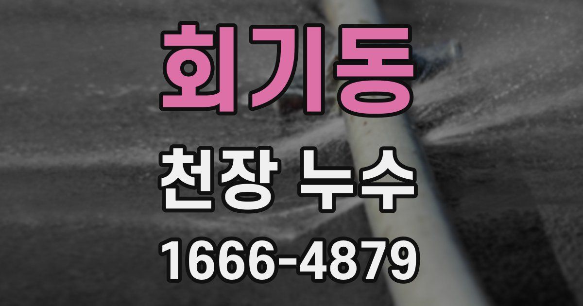 회기동 천장 누수
