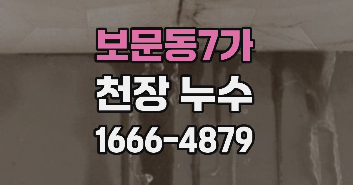 보문동7가 천장 누수