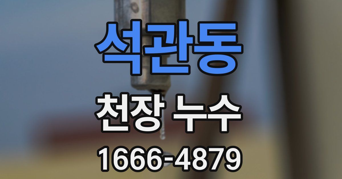 석관동 천장 누수