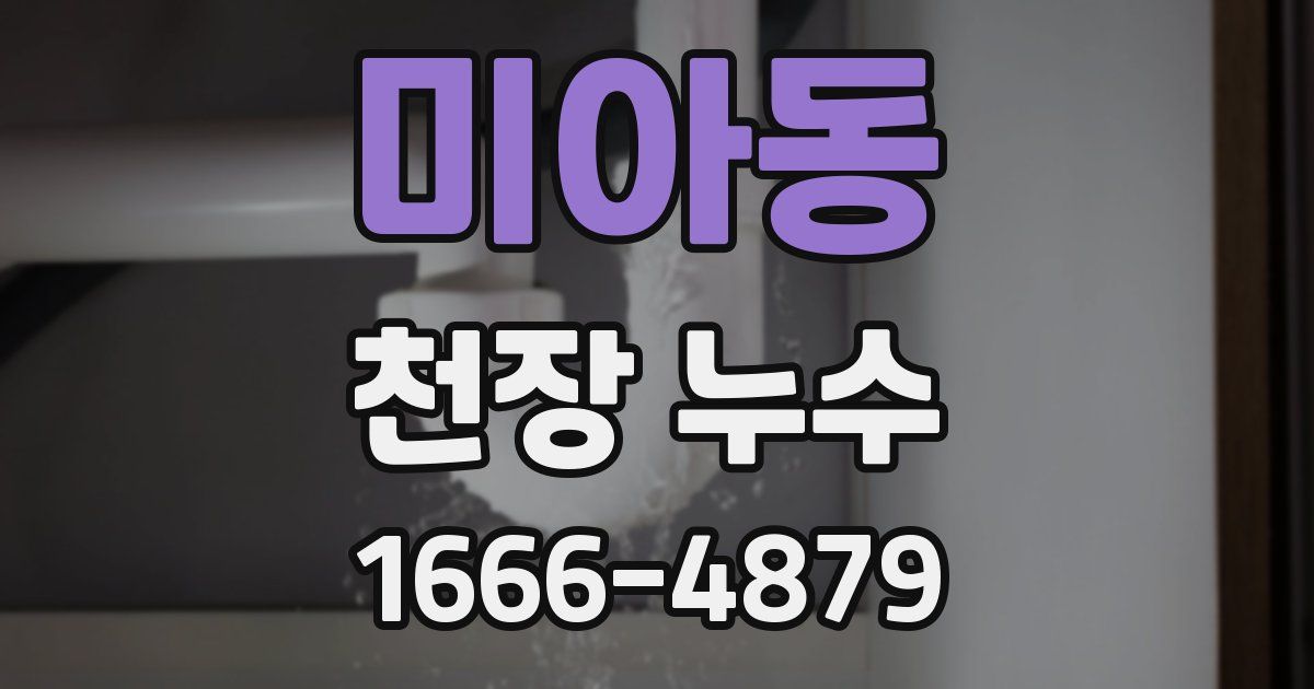 미아동 천장 누수