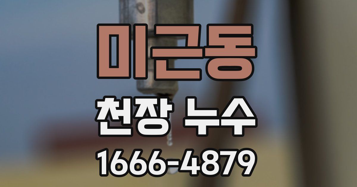 미근동 천장 누수